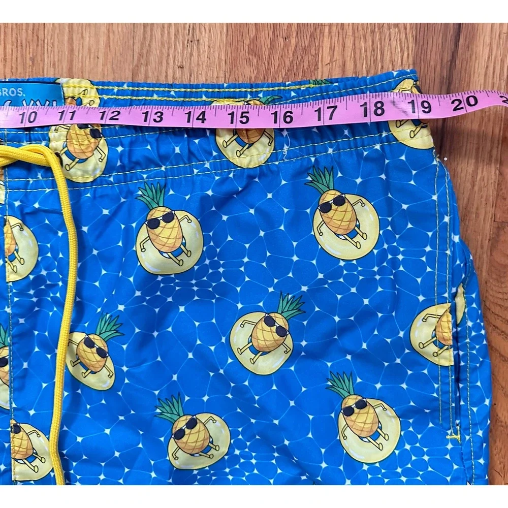 Beach Bros Swim‎ Trunks Men's 2XL Quick Dry Geometric Cool Pineapple Shorts